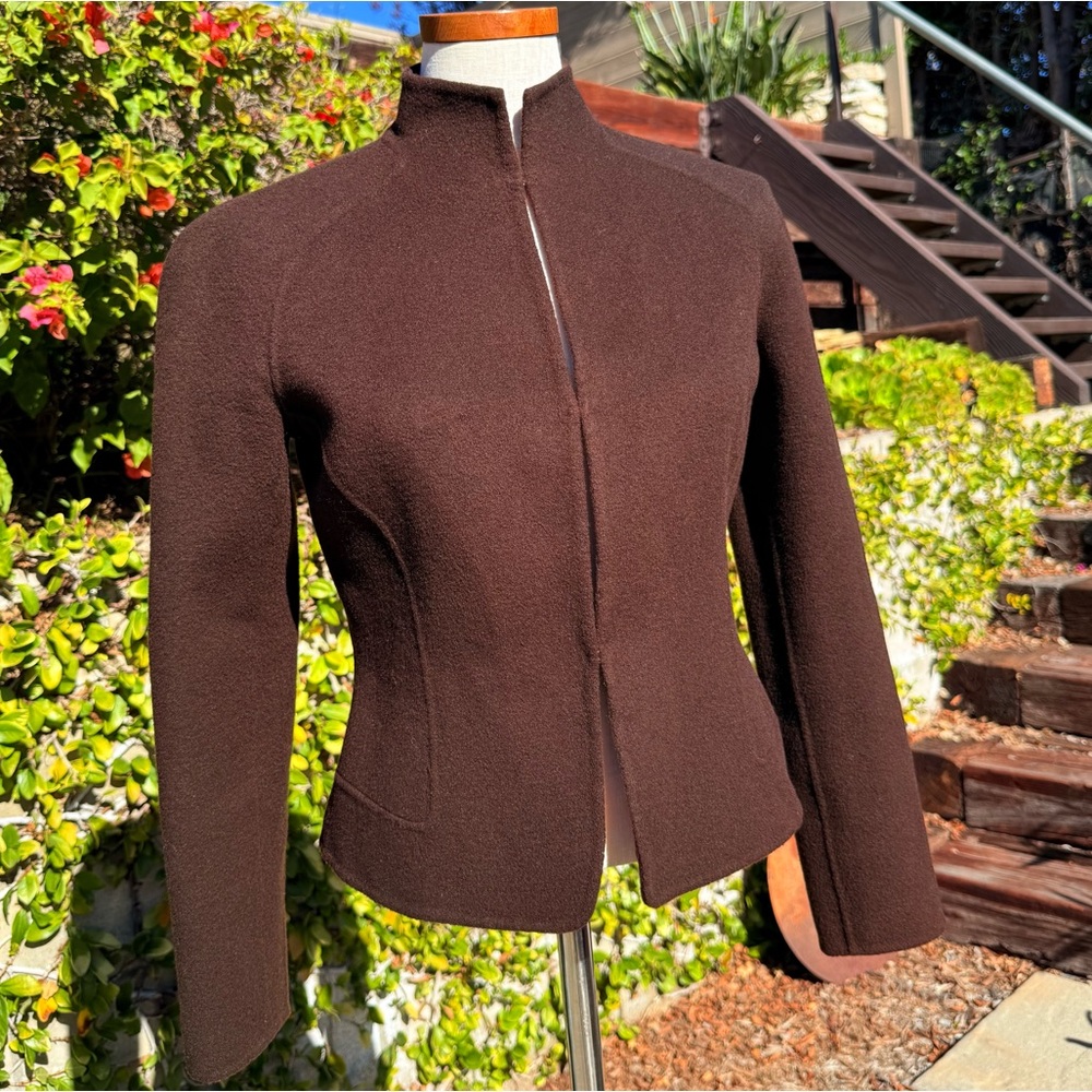 Donna Karan wool cashmere blend military jacket - Picture 3 of 5